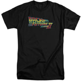 Back To The Future II Logo Men's 18/1 Tall Cotton Short-Sleeve T-Shirt